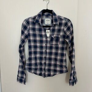 Abercrombie Kids Girls Plaid Shirt Button down